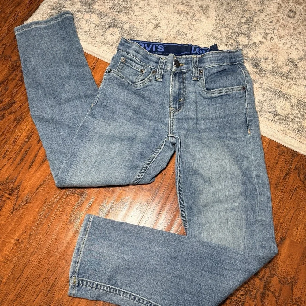 Levi's 502 Boys 10Reg Jeans Adjustable Waist Medium Wash Straight Leg Denim